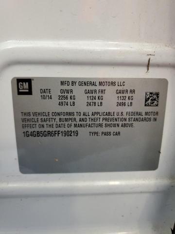 2015 BUICK LACROSSE 1G4GB5GR6FF190219