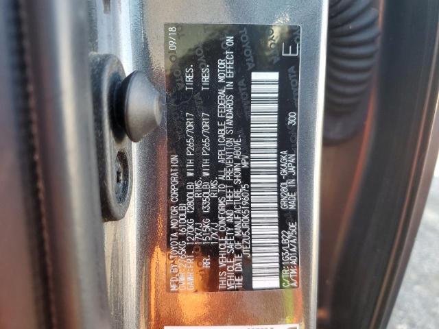 2019 TOYOTA 4RUNNER SR - JTEZU5JR0K5196075