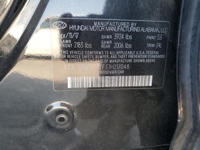 2018 HYUNDAI ELANTRA SE 5NPD74LF3JH217048