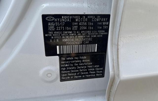 2018 HYUNDAI ELANTRA SP KMHD04LB4JU545582