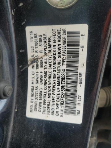 2017 HONDA CIVIC LX 19XFC2F59HE205254