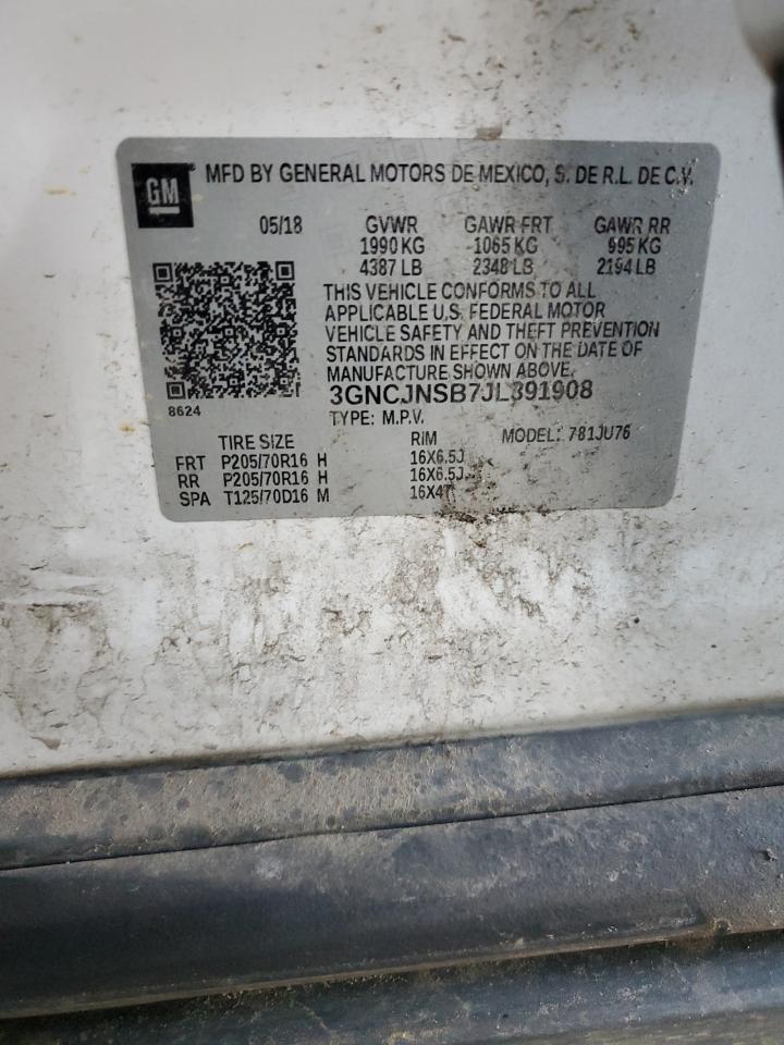 Lot #3311529255 2018 CHEVROLET TRAX LS