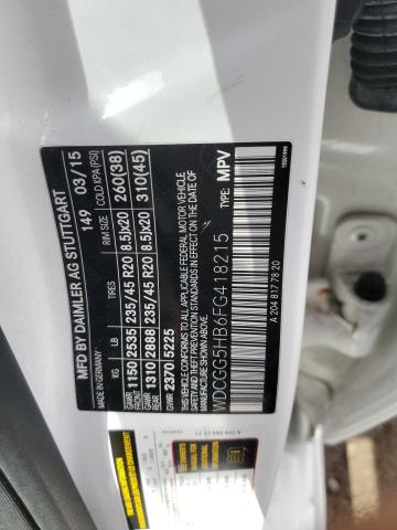 2015 MERCEDES-BENZ GLK 350 WDCGG5HB6FG418215