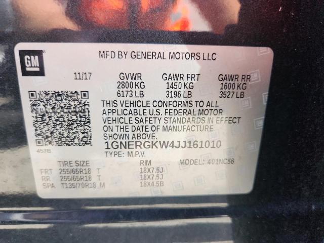 2018 CHEVROLET TRAVERSE L - 1GNERGKW4JJ161010
