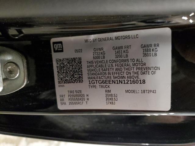 2022 GMC CANYON DEN 1GTG6EEN1N1216018