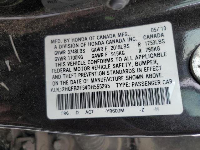 2013 HONDA CIVIC LX - 2HGFB2F54DH555295