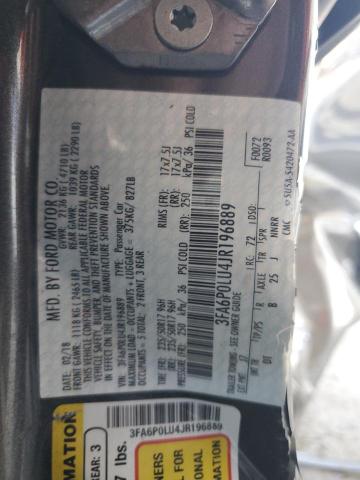 2018 FORD FUSION SE - 3FA6P0LU4JR196889