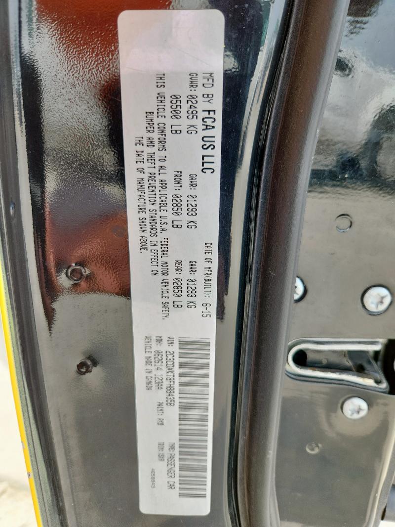 2015 DODGE CHARGER R/ 2C3CDXKT8FH884358
