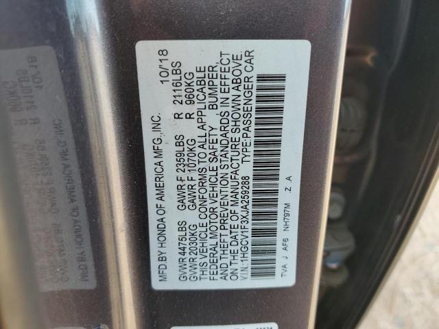 2018 HONDA ACCORD SPO 1HGCV1F3XJA259288