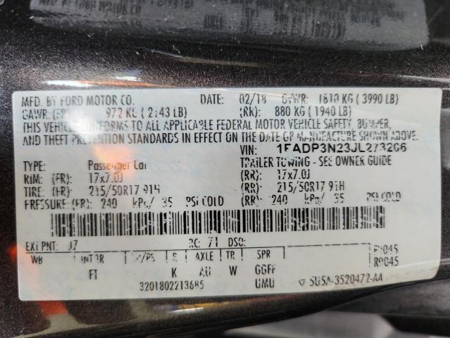 2018 FORD FOCUS TITA - 1FADP3N23JL273206