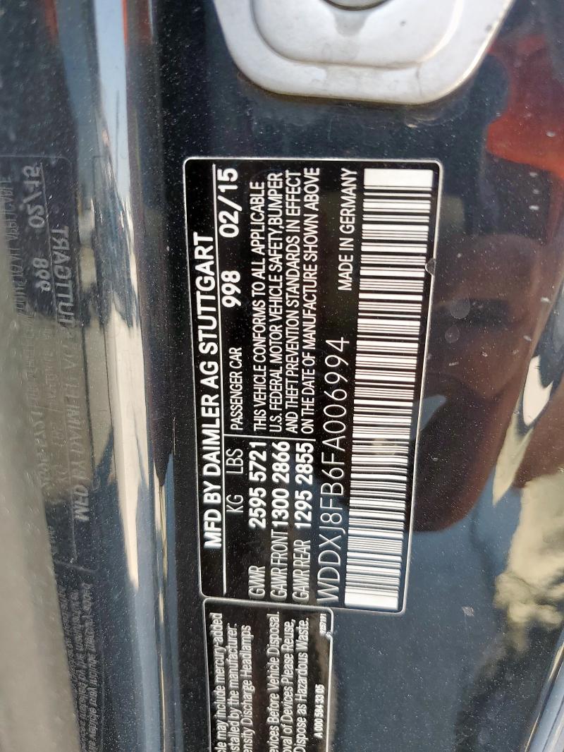 2015 MERCEDES-BENZ S 550 WDDXJ8FB6FA006994