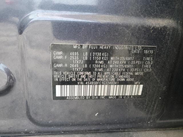 2016 SUBARU OUTBACK 2. 4S4BSBFC1G3240341