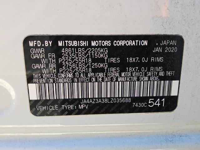 2020 MITSUBISHI OUTLANDER JA4AZ3A38LZ035688