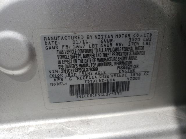 2016 NISSAN VERSA NOTE 3N1CE2CP5GL379399