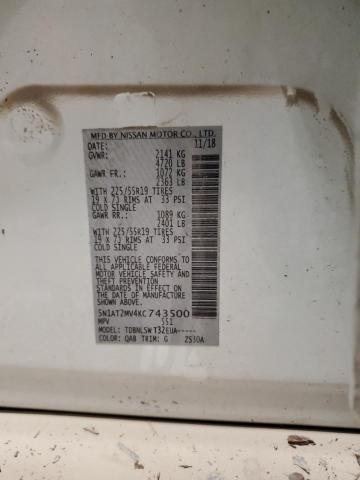 2019 NISSAN ROGUE S 5N1AT2MV4KC743500