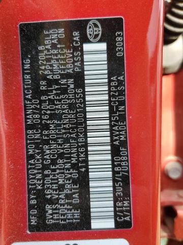 2020 TOYOTA CAMRY XSE 4T1K61BK0LU012556