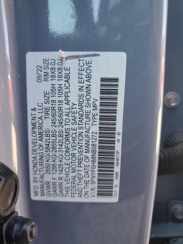 2022 HONDA PILOT TRAI 5FNYF6H88NB081272