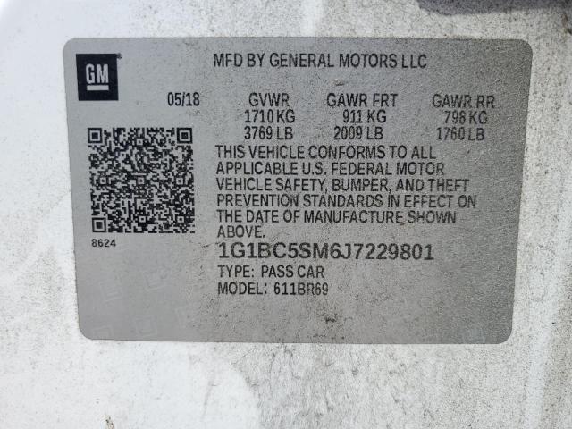 2018 CHEVROLET CRUZE LS 1G1BC5SM6J7229801