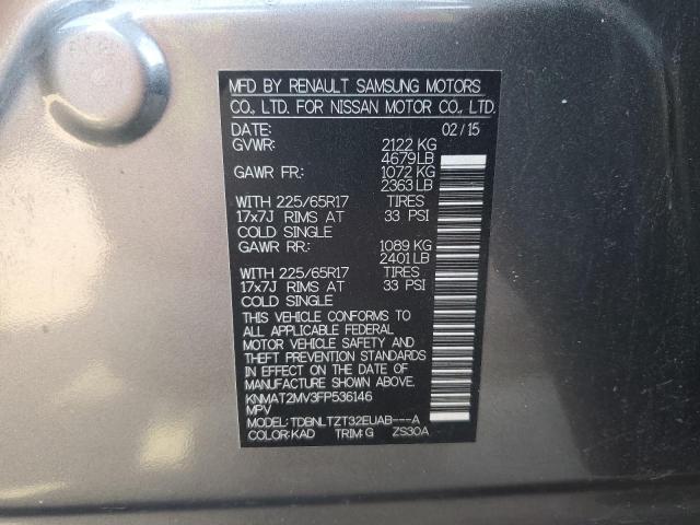 2015 NISSAN ROGUE S - KNMAT2MV3FP536146