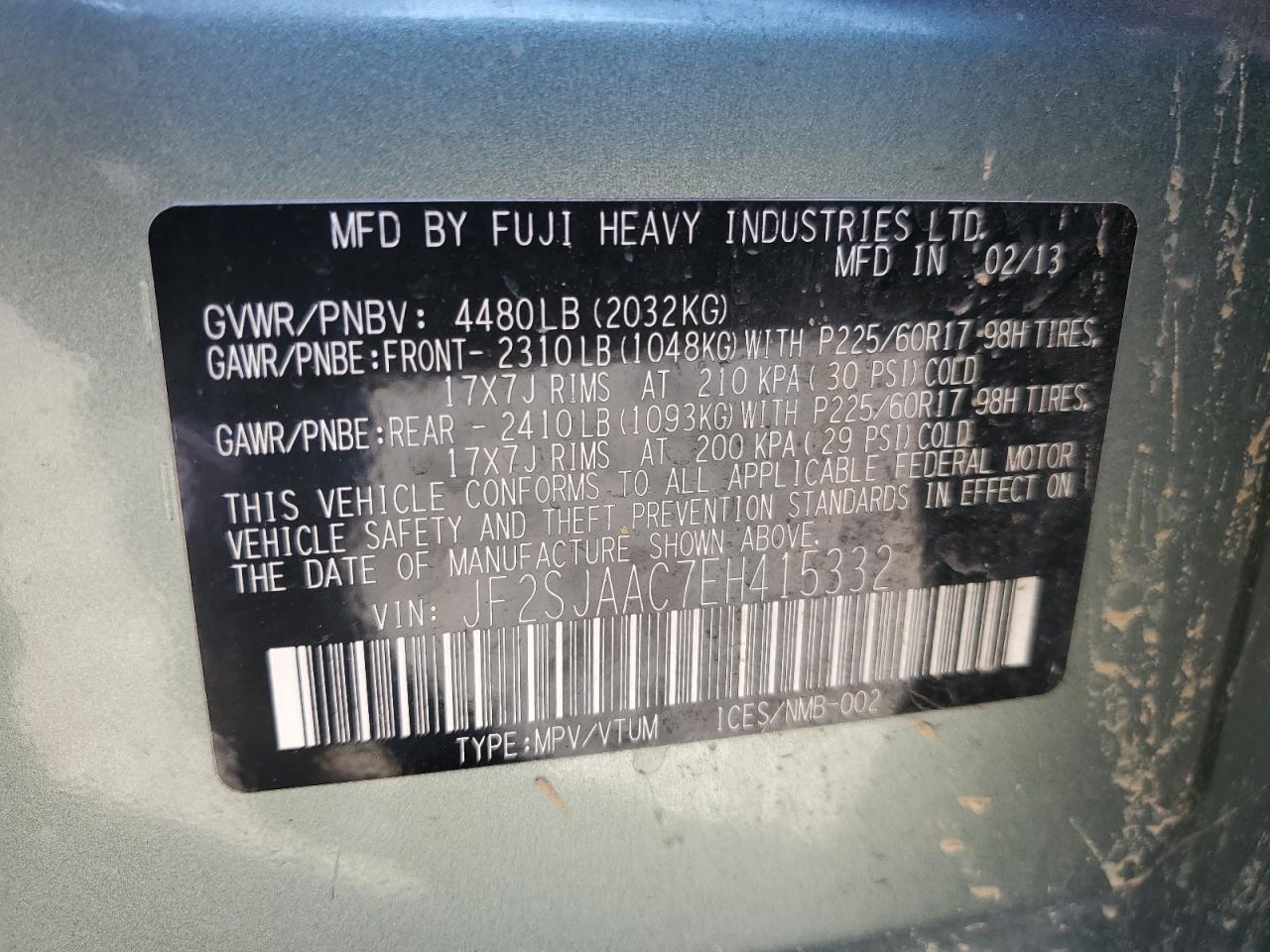 SUBARU FORESTER 2.5I