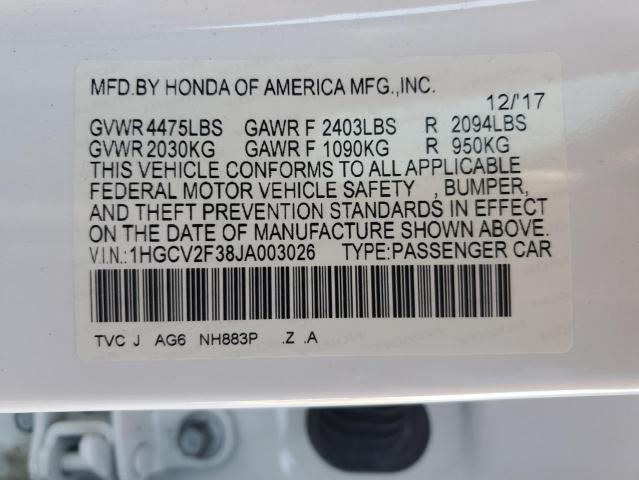 2018 HONDA ACCORD SPO 1HGCV2F38JA003026