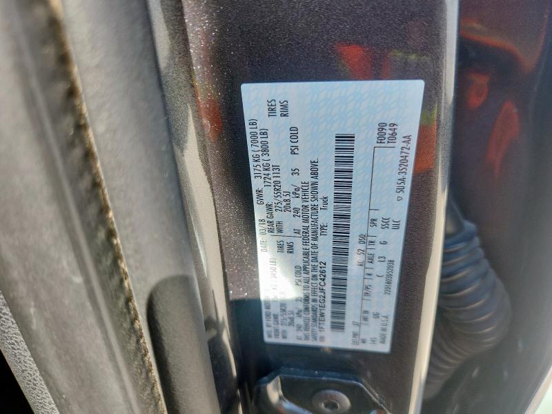 2018 FORD F150 SUPER - 1FTEW1EG2JFC42612