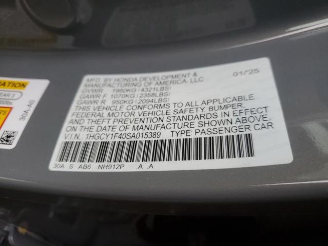2025 HONDA ACCORD SE 1HGCY1F40SA015389