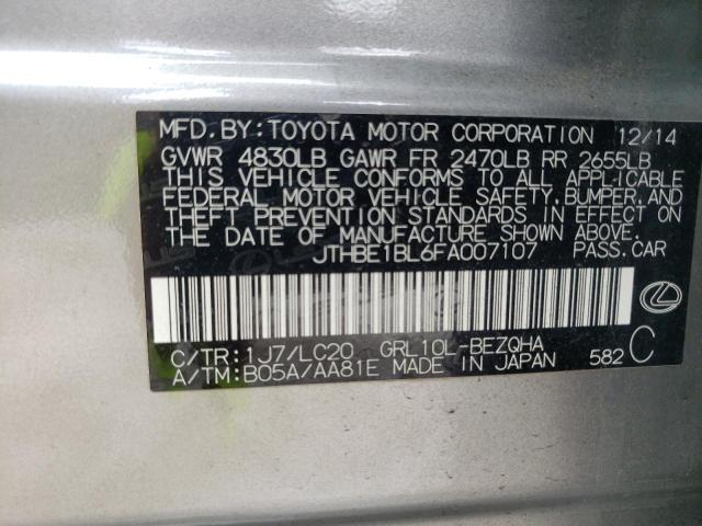 2015 LEXUS GS 350 JTHBE1BL6FA007107