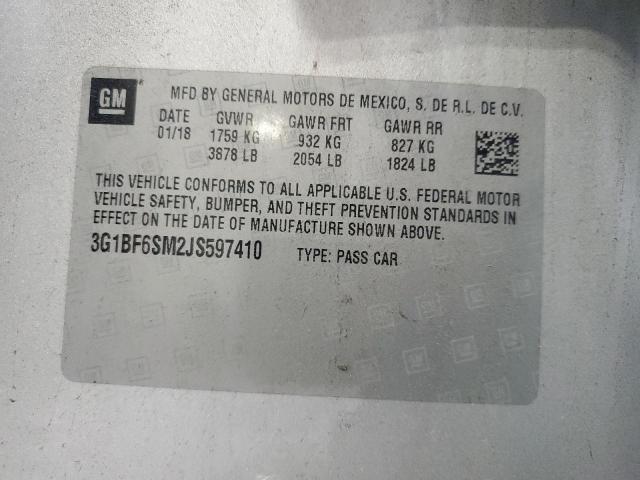 2018 CHEVROLET CRUZE PREMIER 3G1BF6SM2JS597410