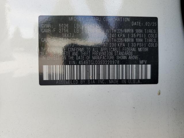 2025 SUBARU OUTBACK ONYX EDITION XT #3310374974