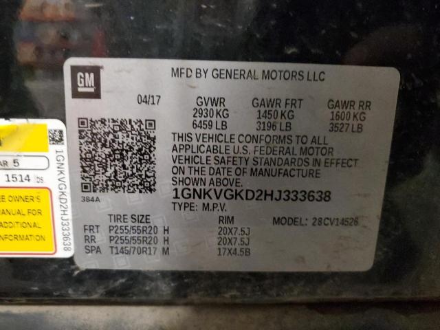 2017 CHEVROLET TRAVERSE L - 1GNKVGKD2HJ333638
