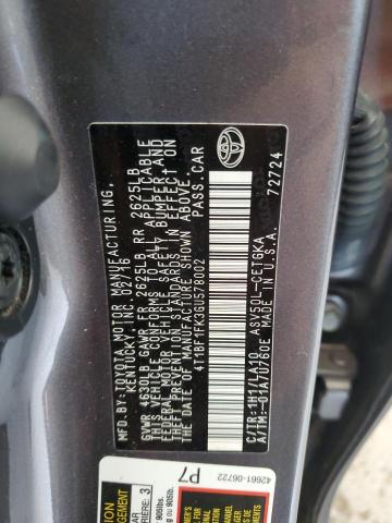 2016 TOYOTA CAMRY LE 4T1BF1FK3GU578002