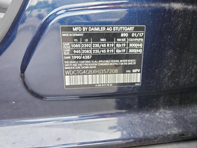 2017 MERCEDES-BENZ GLA 250 4MATIC WDCTG4GBXHJ357208