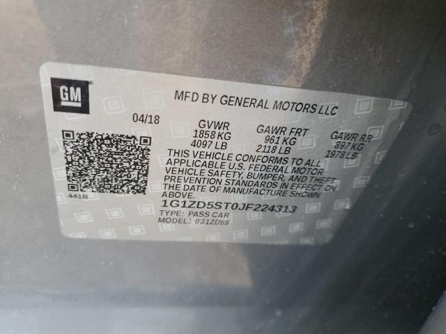 2018 CHEVROLET MALIBU LT 1G1ZD5ST0JF224313