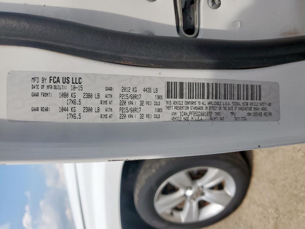 2016 JEEP PATRIOT LA 1C4NJPFB5GD601072