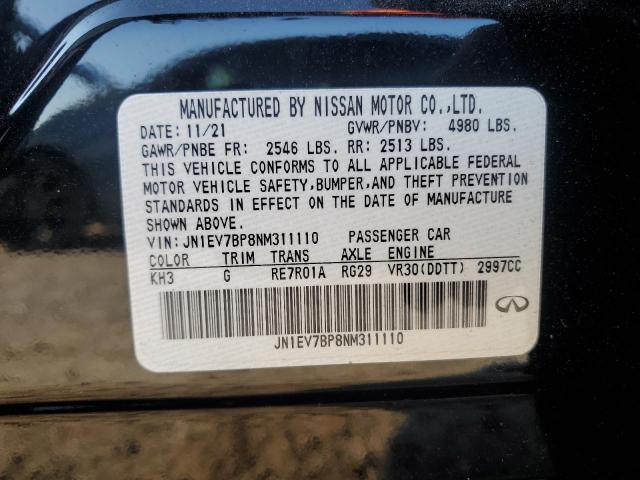 2022 INFINITI Q50 LUXE JN1EV7BP8NM311110