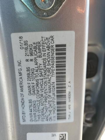 2018 HONDA ACCORD SPORT 1HGCV1F31JA102474