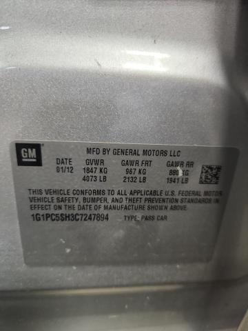 2012 CHEVROLET CRUZE LS - 1G1PC5SH3C7247894