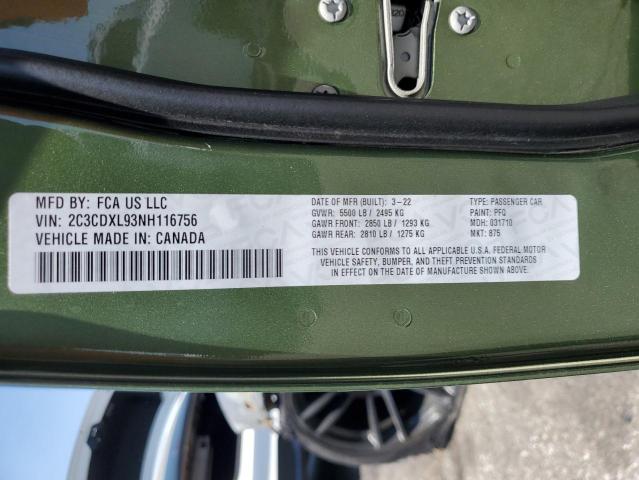 2022 DODGE CHARGER SR 2C3CDXL93NH116756