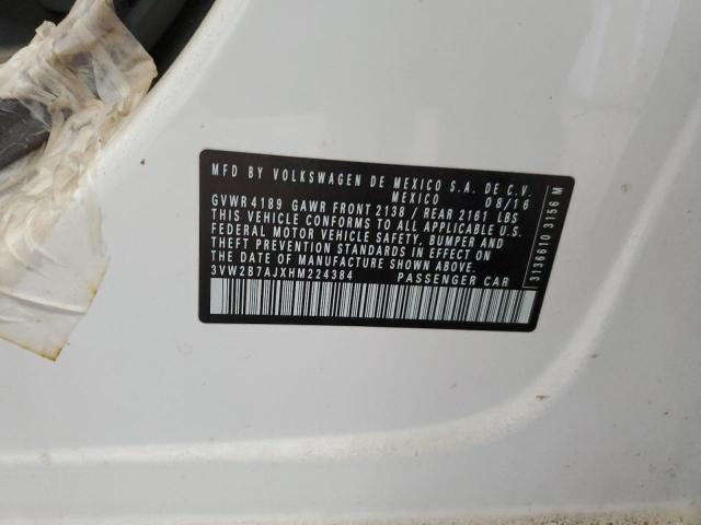 2017 VOLKSWAGEN JETTA S - 3VW2B7AJXHM224384