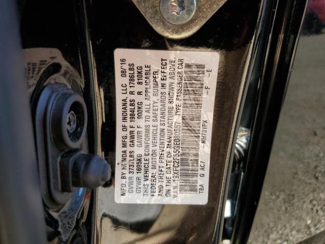 2016 HONDA CIVIC LX 19XFC2F55GE080557