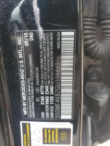 2016 MERCEDES-BENZ C 300 4MAT 55SWF4KB7GU104669