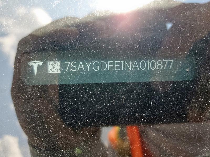 2022 TESLA MODEL Y 7SAYGDEE1NA010877