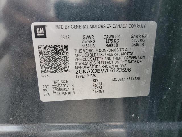 2020 CHEVROLET EQUINOX LT - 2GNAXJEV7L6123596