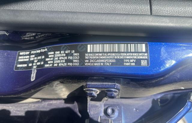 2016 JEEP RENEGADE L ZACCJABW6GPD38203