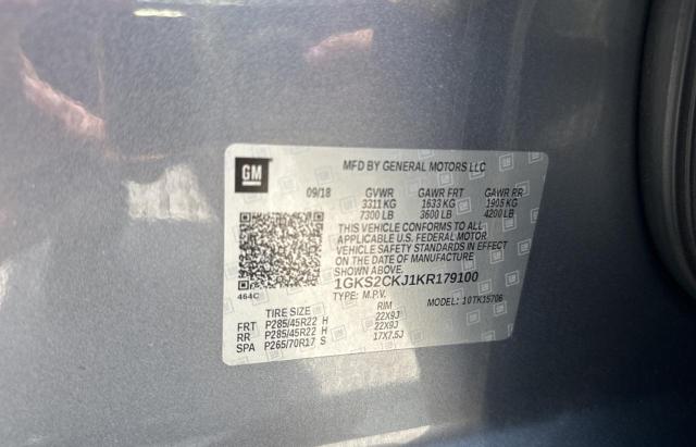 2019 GMC YUKON DENA 1GKS2CKJ1KR179100