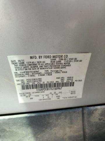 2015 FORD TAURUS SEL 1FAHP2E81FG160967