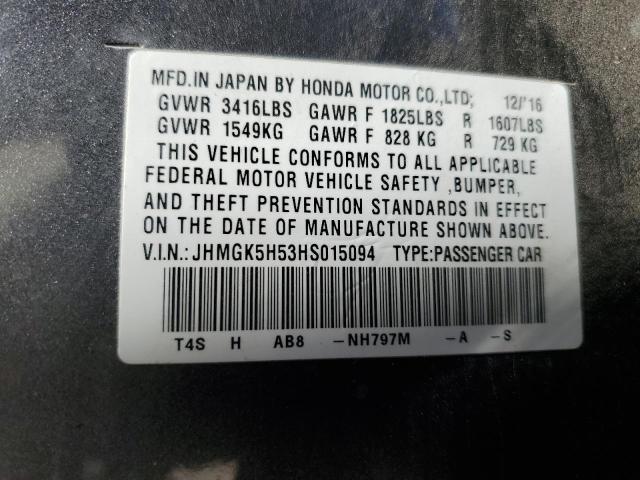 2017 HONDA FIT LX JHMGK5H53HS015094