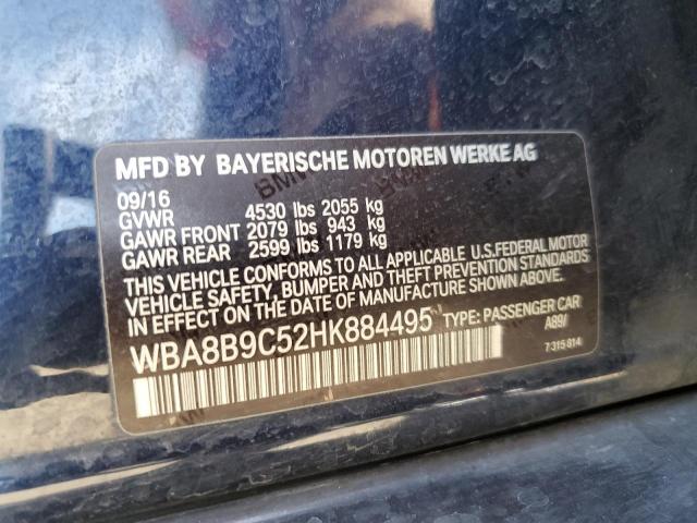 2017 BMW 330 I WBA8B9C52HK884495