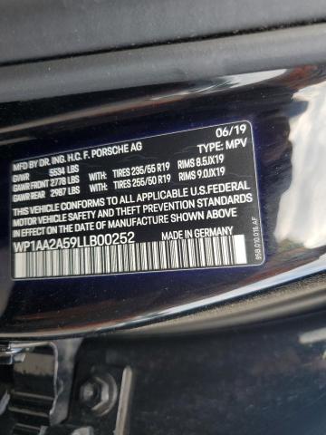 2020 PORSCHE MACAN WP1AA2A59LLB00252